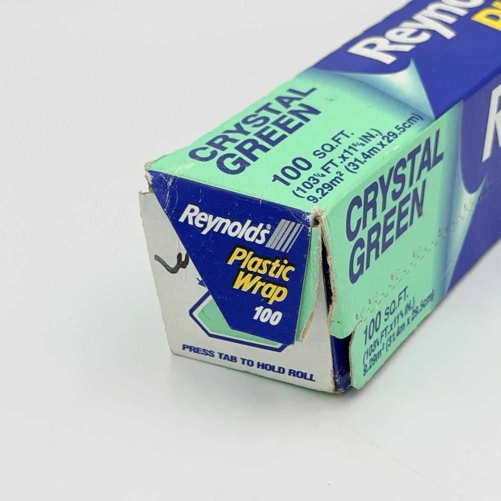 VTG 1996 Reynolds Crystal Green Plastic Wrap NOS Unused Retro Kitchen Movie Prop